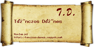 Tánczos Dénes névjegykártya